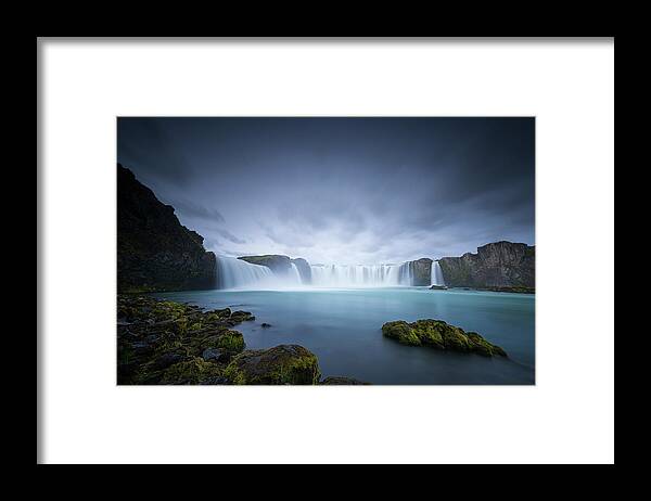Iceland Framed Print featuring the photograph Cascade of the gods by Dominique Dubied
