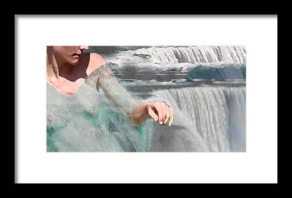  Waterscape Framed Print featuring the digital art Cascade by Steve Karol