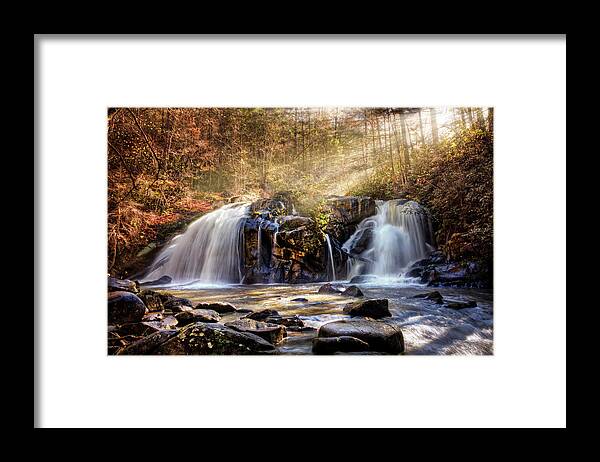 Appalachia Framed Print featuring the photograph Cascades of Light by Debra and Dave Vanderlaan