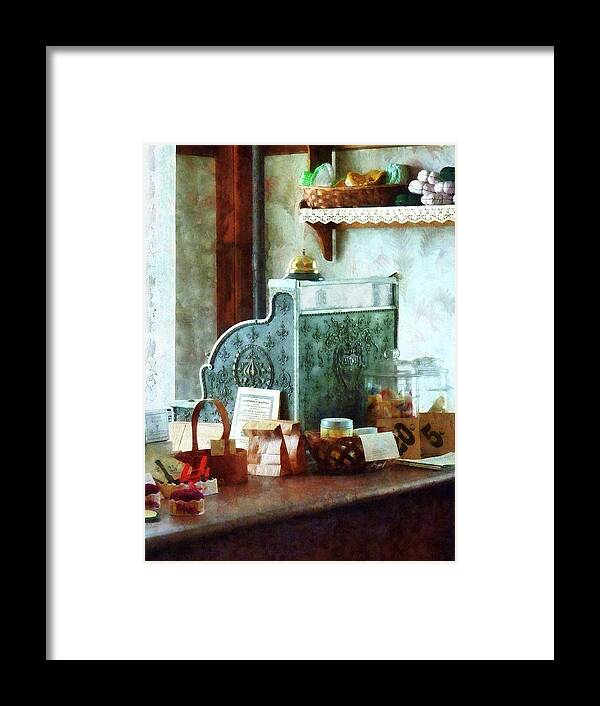 Cash Register Framed Print featuring the photograph Cash Register in General Store by Susan Savad