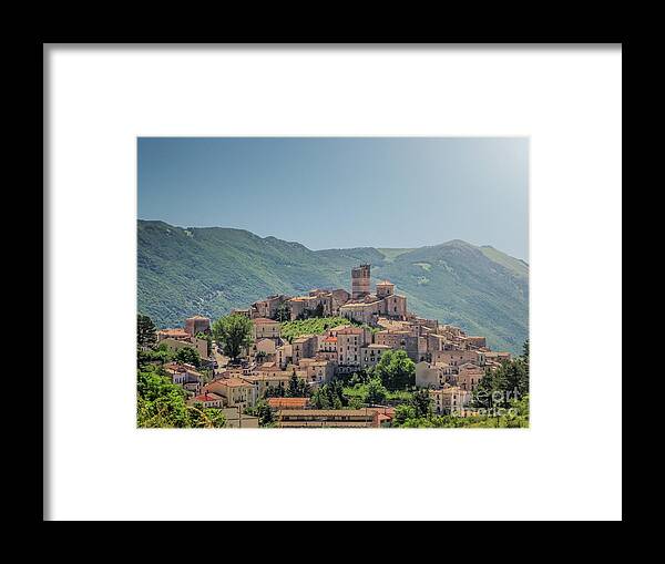L'aquila Framed Print featuring the photograph Castel on the Mountain by JR Photography