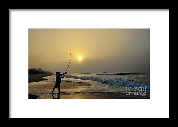 Sunrise Framed Print featuring the photograph Casting by DJA Images