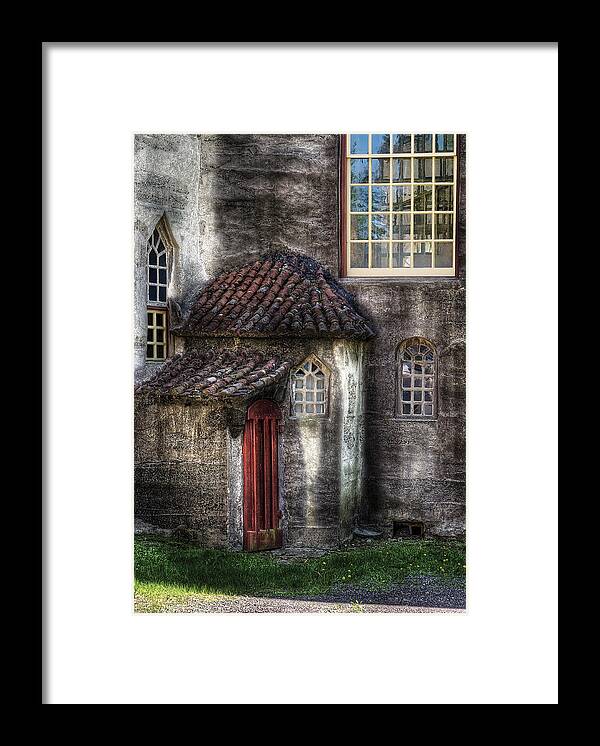 Savad Framed Print featuring the photograph Castle - The hidden door in the back by Mike Savad