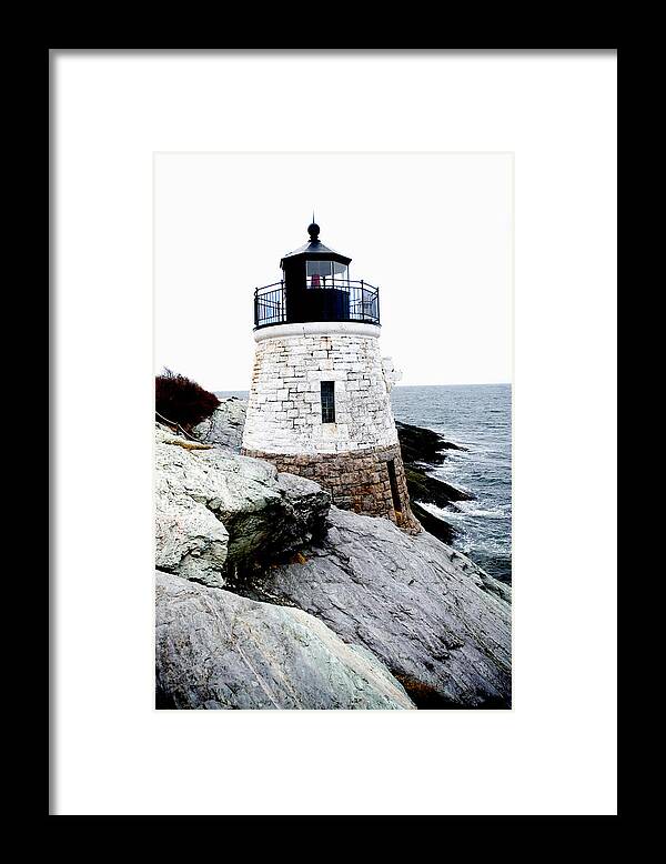 Lighthouse Framed Print featuring the photograph Castle Hill Light by Greg Fortier
