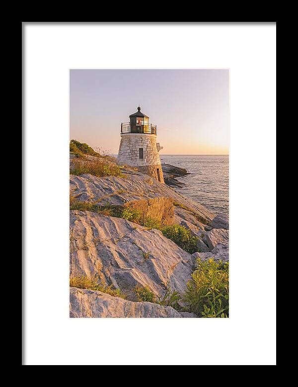 Castle Hill Lighthouse Framed Print featuring the photograph Castle Hill Lighthouse VII by Marianne Campolongo