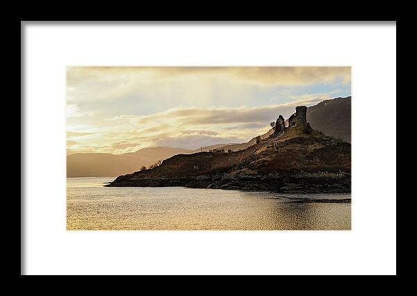 Castle Moil Framed Print featuring the photograph Castle Moil Sunrise by Holly Ross