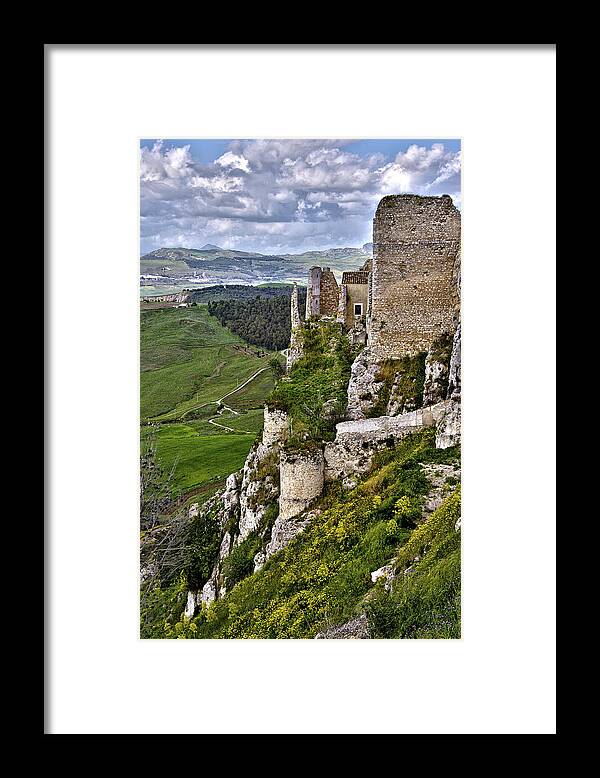  Framed Print featuring the photograph Castle of Pietraperzia by Patrick Boening