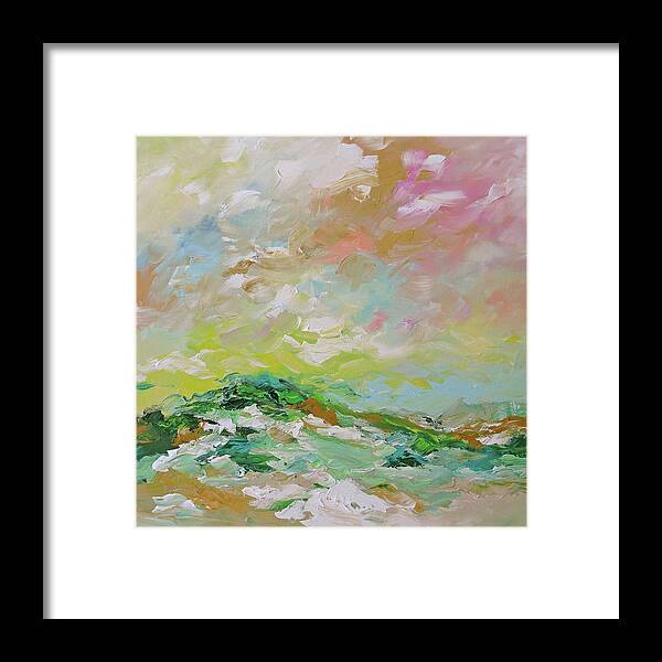 Painting Framed Print featuring the painting Castle On The Moors by Linda Monfort