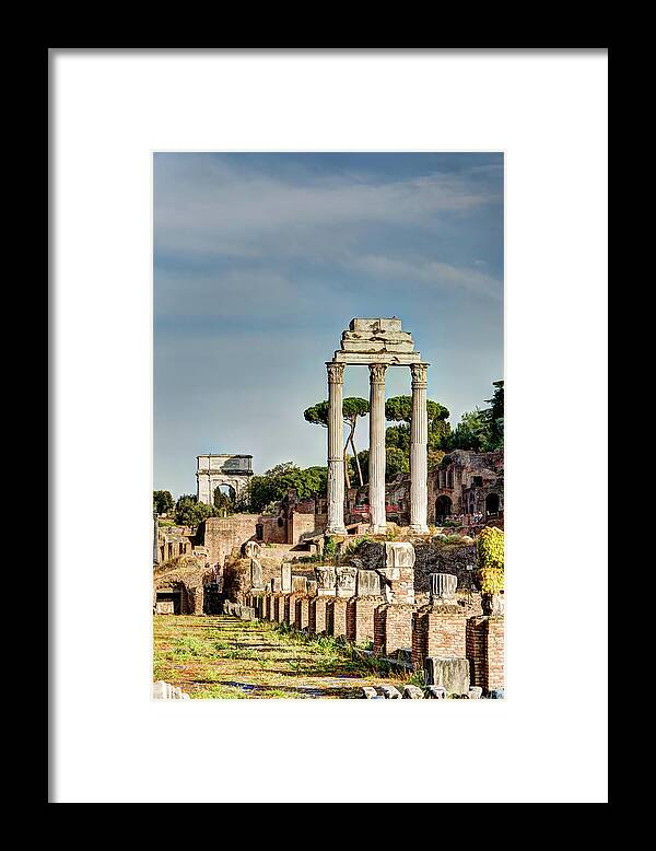 Forum Framed Print featuring the photograph Castor Pollux and Titus by Weston Westmoreland