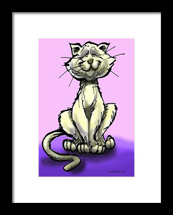 Cat Framed Print featuring the digital art Cat by Kevin Middleton