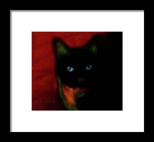 Art Framed Print featuring the digital art Cat Tiny You Painting by Miss Pet Sitter