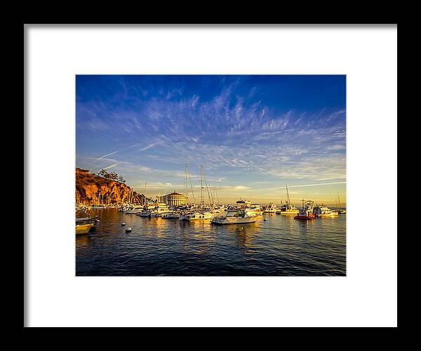 Catalina Framed Print featuring the photograph Catalina Golden Dawn by Pamela Newcomb