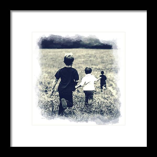 Sepia Tone Framed Print featuring the photograph Catch Me If You Can by Phil Perkins