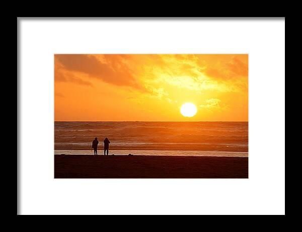 Scenic Framed Print featuring the photograph Catching a Setting Sun by AJ Schibig