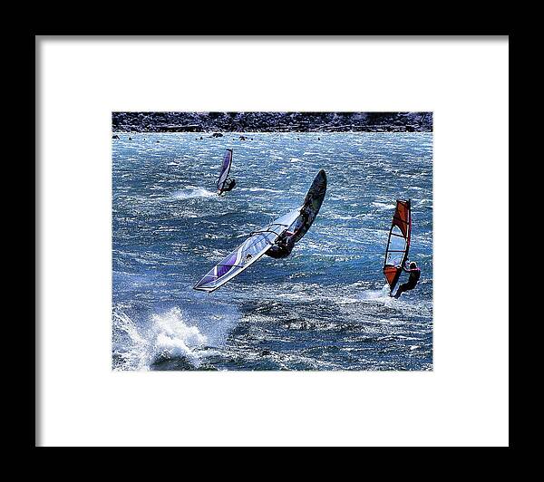 Surfing Framed Print featuring the photograph Catching Air by Don Siebel