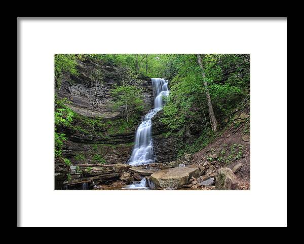 Cathedral Falls Framed Print featuring the photograph Cathedral Falls by Chris Berrier