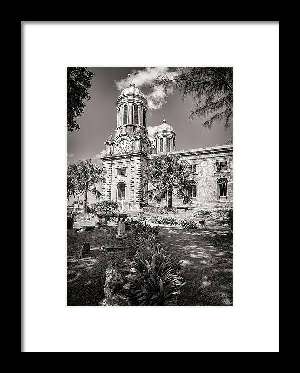 Historic Building Framed Print featuring the photograph Cathedral of St. John The Divine, St. John's, Antigua by Mark Summerfield