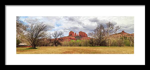 Cathedral Rock Framed Print featuring the photograph Cathedral Rock Panorama by James Eddy