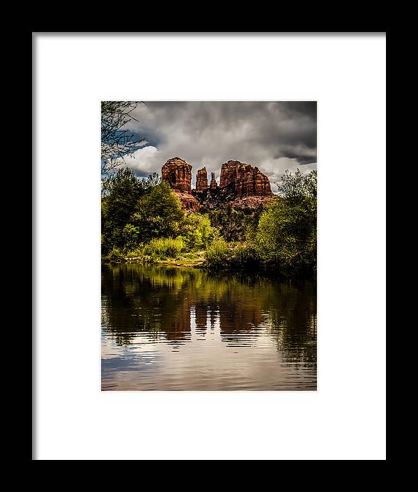 Southwest Framed Print featuring the photograph Cathedral Rock Reflections by Terry Ann Morris