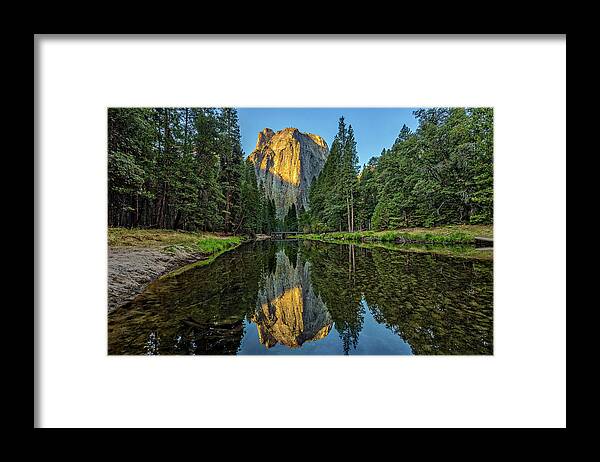 California Framed Print featuring the photograph Cathedral Rocks Morning by Peter Tellone