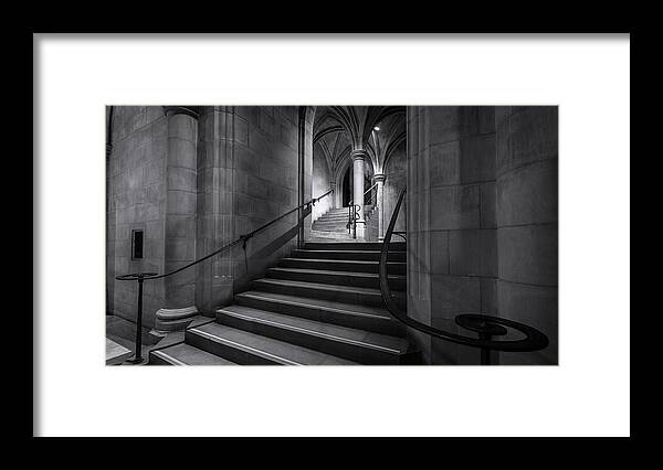 Alexandria Framed Print featuring the photograph Cathedral Stairwell by Michael Donahue