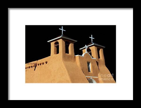 San Francisco De Asis Framed Print featuring the photograph St Francis de Assi Church New Mexico by Bob Christopher