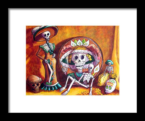 Still Life Framed Print featuring the painting Catrina Still Life by Candy Mayer