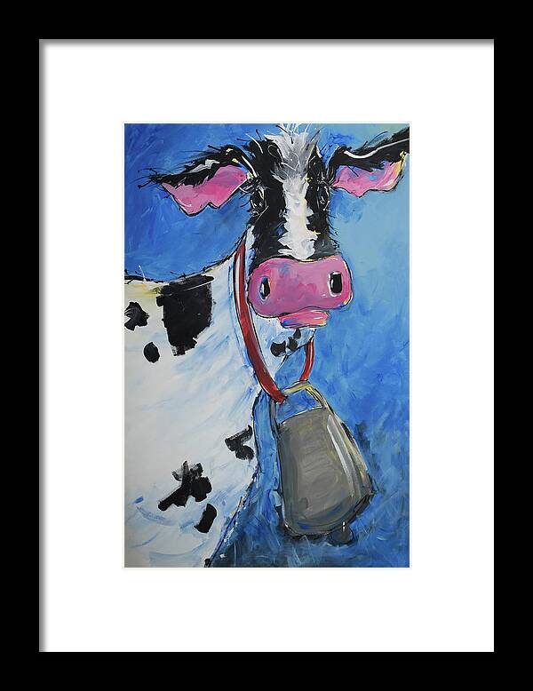 Cow Framed Print featuring the painting Cattle Call by Terri Einer