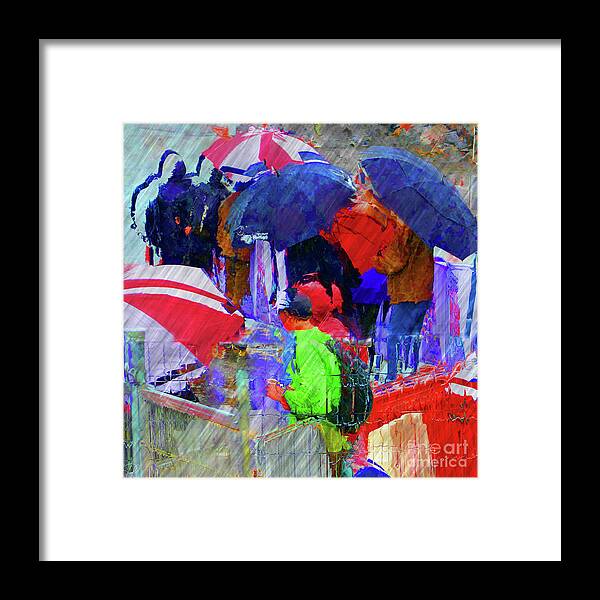 Rain Framed Print featuring the photograph Caught in a Shower by LemonArt Photography