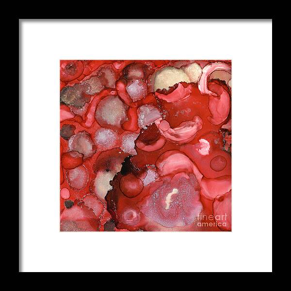 Pat Saunders-white Framed Print featuring the painting Cava Red by Pat Saunders-White