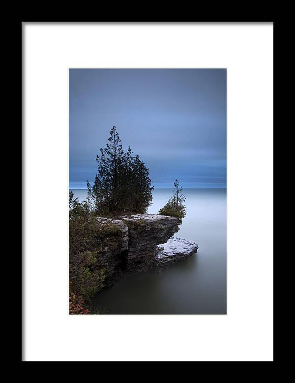 Wisconsin Framed Print featuring the photograph Cave Point by CA Johnson