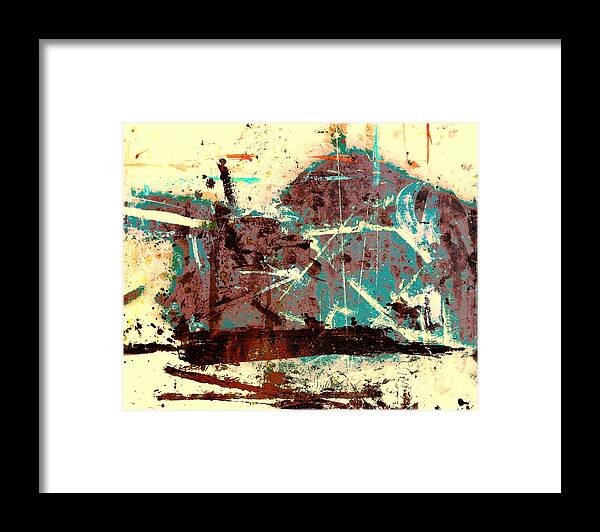 Church Framed Print featuring the mixed media Accidental Abstract 3 by M Diane Bonaparte