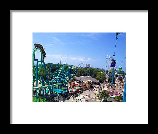 Cedar Point Framed Print featuring the photograph Cedar Point Amusement Park by Michael Rucker