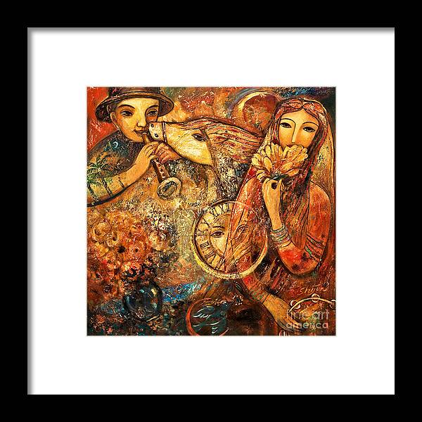 Celebration Framed Print featuring the painting Celebration VI by Shijun Munns