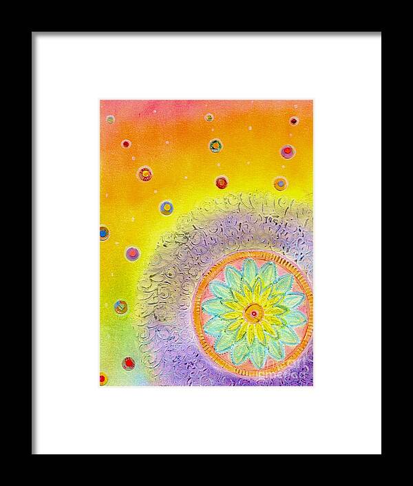 Celestial Framed Print featuring the painting Celestial by Desiree Paquette
