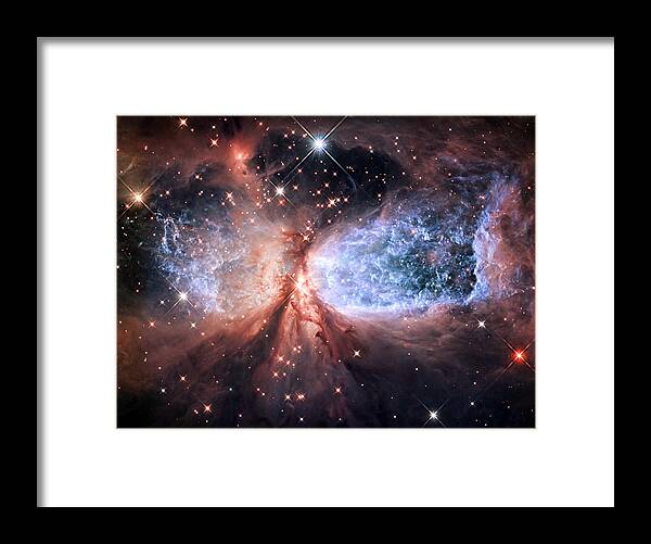 3scape Framed Print featuring the photograph Celestial Snow Angel - Enhanced - Sharpless 2-106 by Adam Romanowicz