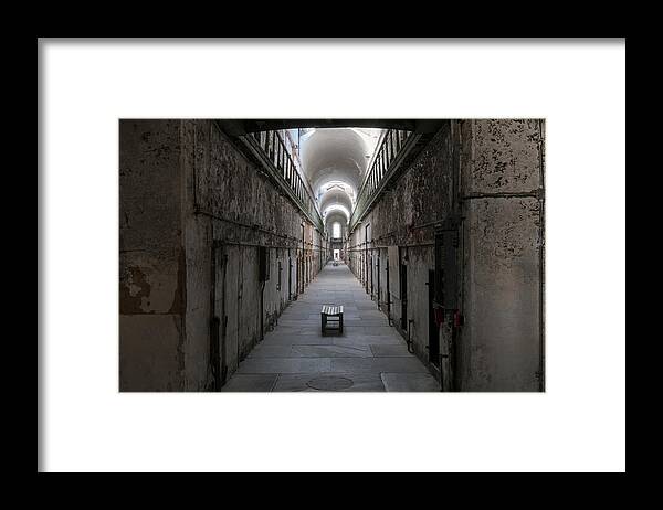 Eastern State Penitentiary Framed Print featuring the photograph Cellblock 7 by Tom Singleton