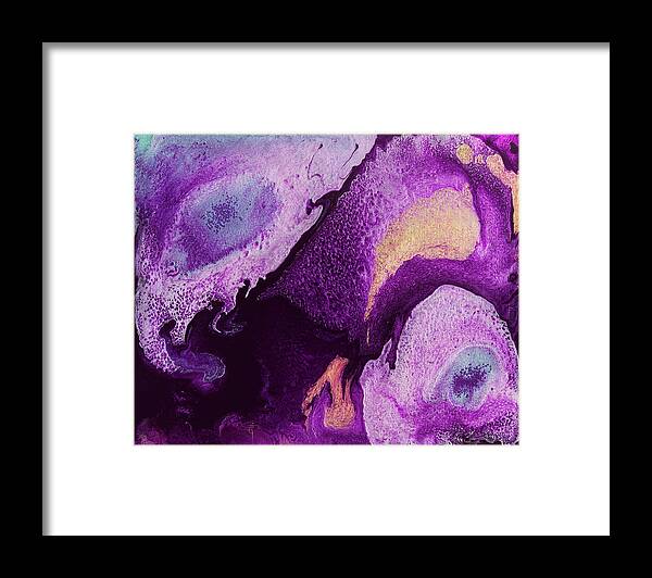 Purple Framed Print featuring the painting Cellular by Jennifer Walsh
