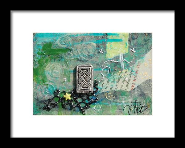 Celtic Framed Print featuring the mixed media Celtic Tones by Jennifer Kelly