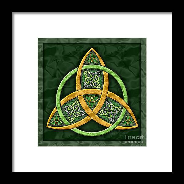 Artoffoxvox Framed Print featuring the painting Celtic Trinity Knot by Kristen Fox