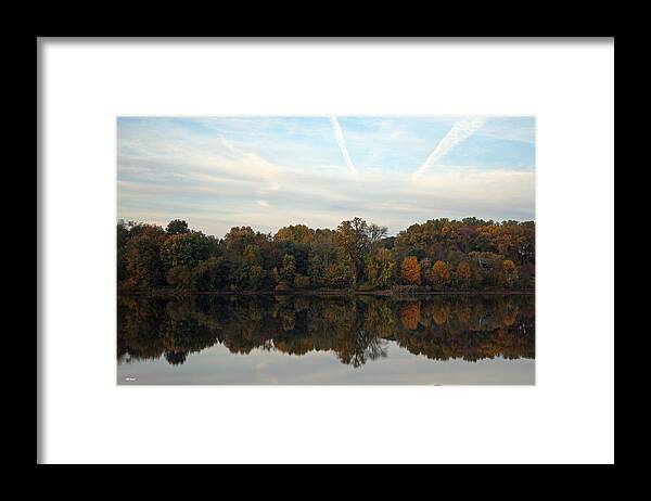 Centennial Framed Print featuring the photograph Centennial Lake Autumn - Thanksgiving Reflection by Ronald Reid