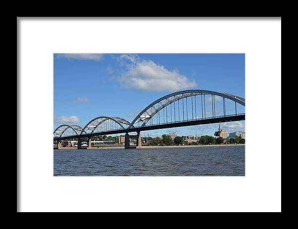 Rock Island Centennial Bridge Framed Print featuring the photograph Centennial Spans by Tammy Mutka