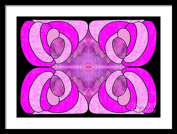 5x7 Framed Print featuring the digital art Centered Visions Abstract Macro Transformations by Omashte by Omaste Witkowski