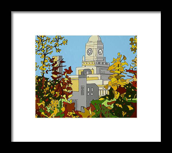Valley Stream Framed Print featuring the painting Central Autumn by Mike Stanko