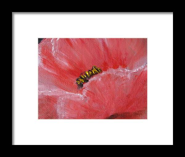 Poppy Framed Print featuring the painting Centre by Trilby Cole