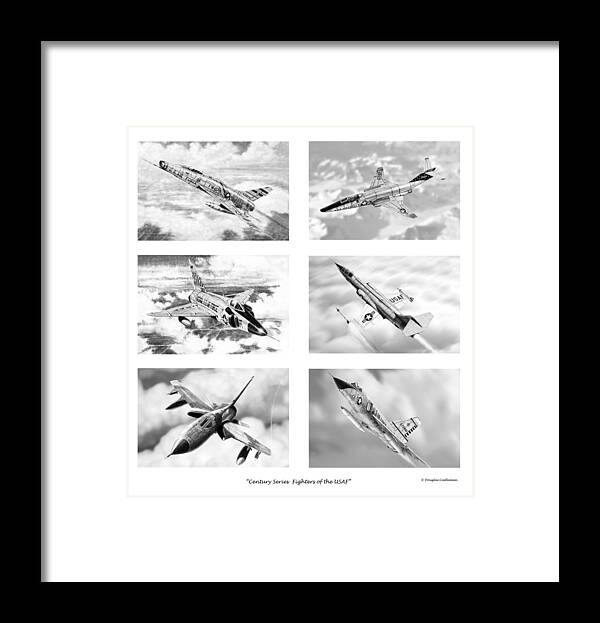 Military Framed Print featuring the drawing Century Series Drawings by Douglas Castleman