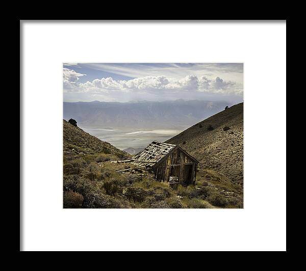 California Framed Print featuring the photograph Cerro Gordo Cabin by Dusty Wynne