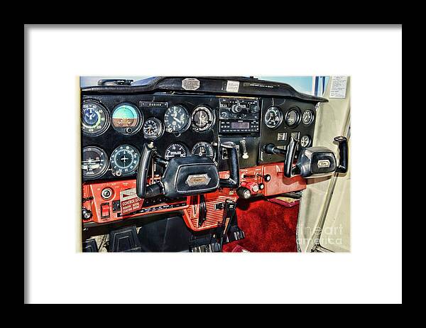 Paul Ward Framed Print featuring the photograph Cessna Cockpit by Paul Ward