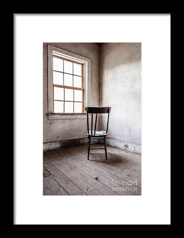 House Framed Print featuring the photograph Chair by the Window Grafton Ghost Town by Edward Fielding