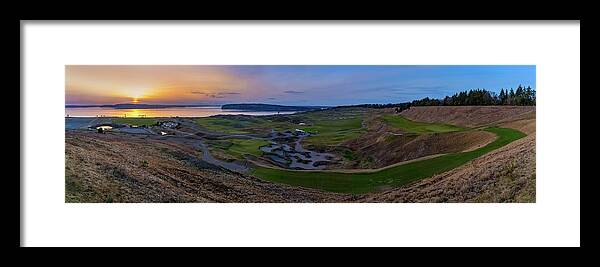 Sunset Framed Print featuring the photograph Chambers Bay Sunset Review by Ken Stanback